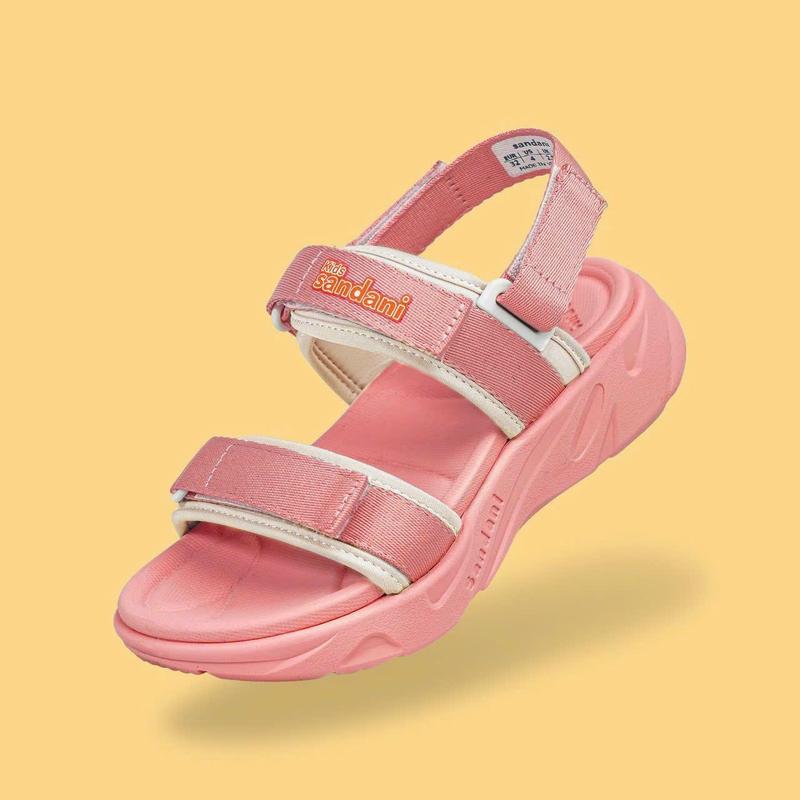 Giày sandan cho bé gái quai ngang màu hồng size 31-35 0