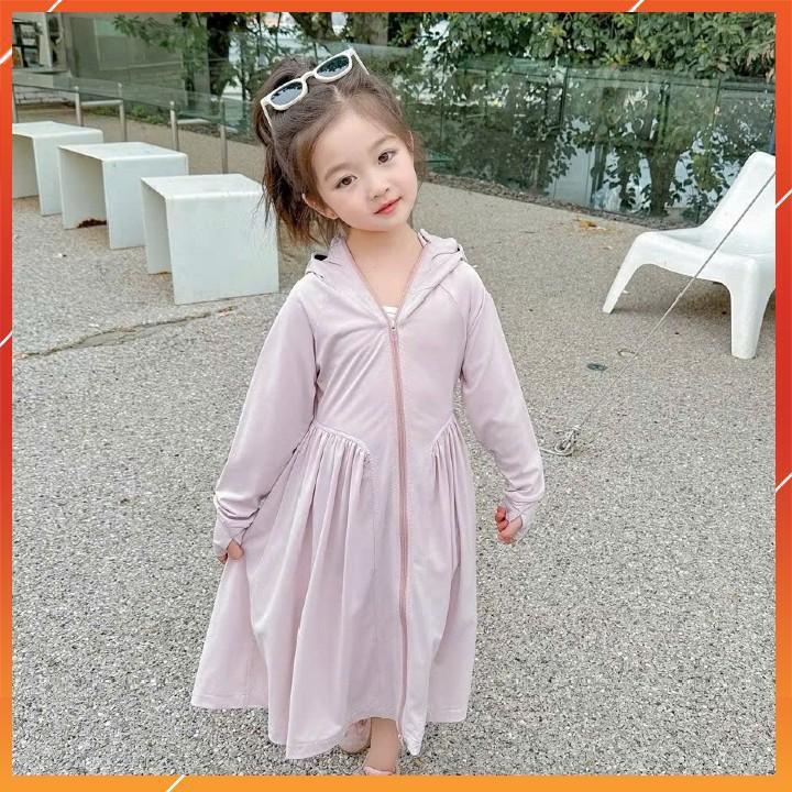 Áo Chống Nắng Toàn Thân Cho Bé Dáng Váy,Vải Thun Lạnh Cao Cấp
