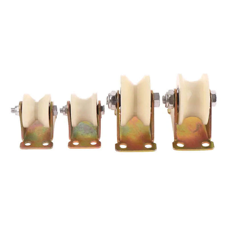 Ròng Rọc theo dõi con lăn có rãnh bằng Nylon, V / U, với giá đỡ, Ròng rọc nặng, thích hợp cho cửa có rãnh, có kích thước 30mm và 50mm, có gót trượt 7