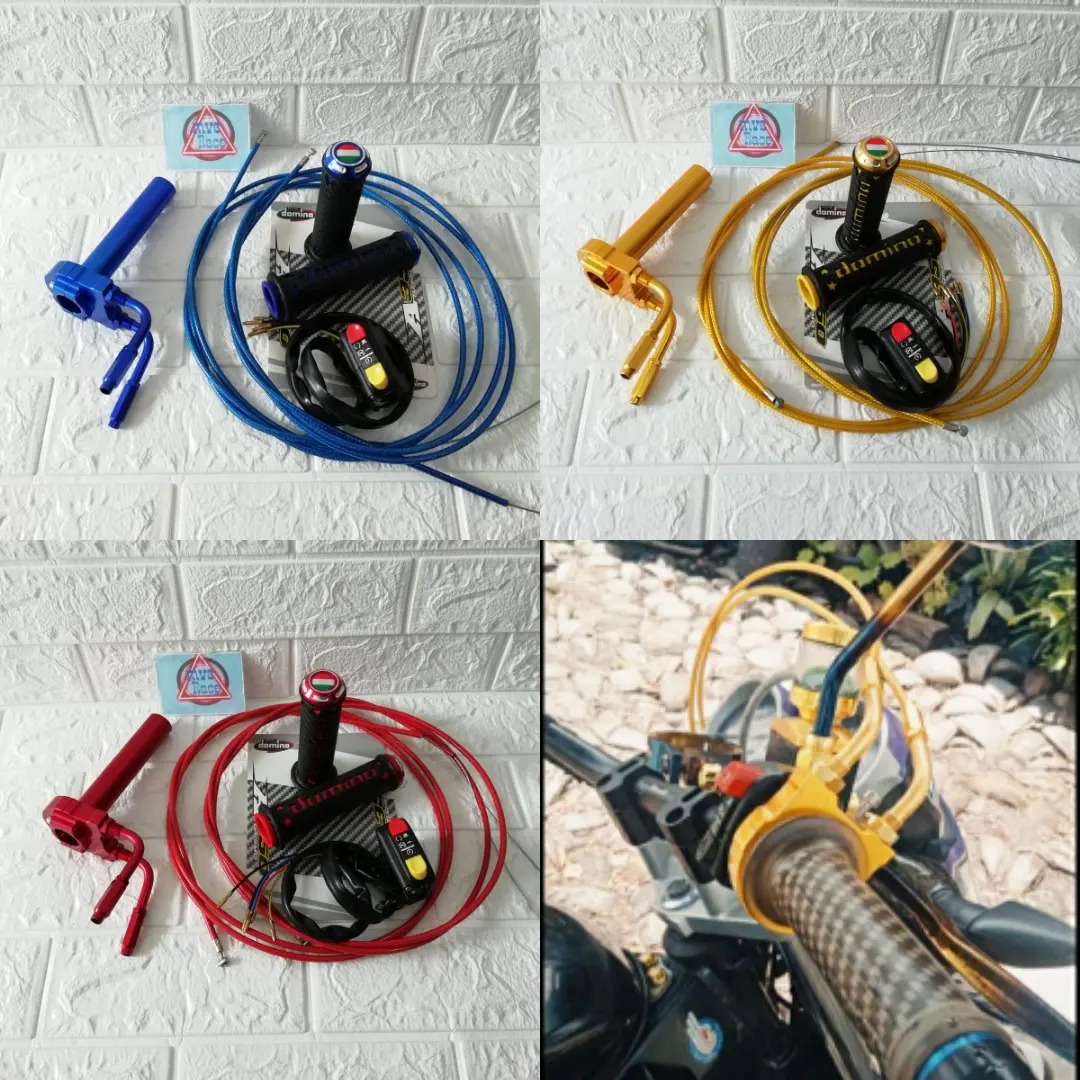 Gas Spontan 2 Kabel + Saklar Kanan + Handgrip Jalu = Vixion New, Nmax 155, PCX 150, CB 150 R, Fino 125, X Ride 125, Scoopy Esp.