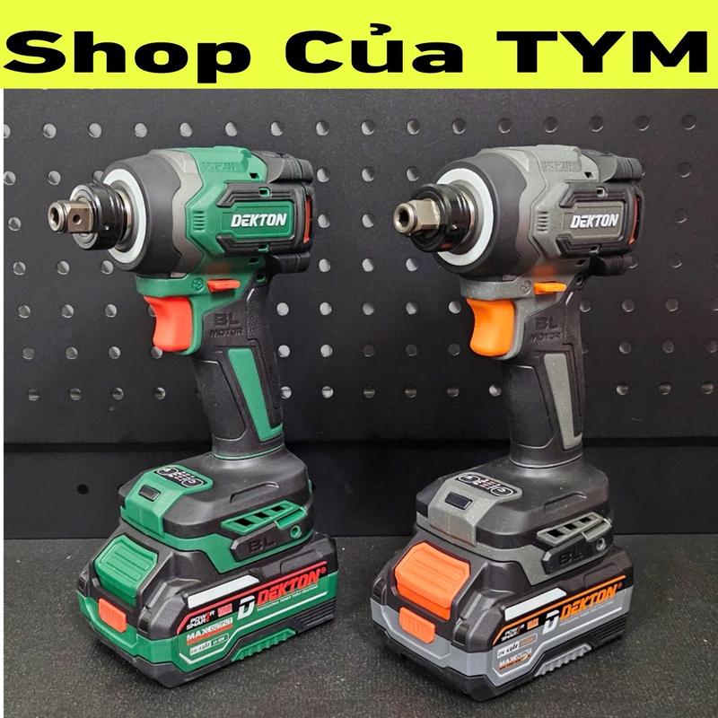 (GEN3 2in1) Máy siết bulong pin 2IN1 21V DEKTON M21-CV250PLUS (Xanh/xám) GEN3 lực 250N.m motor brushless chân M21 phổ thông - chính hãng