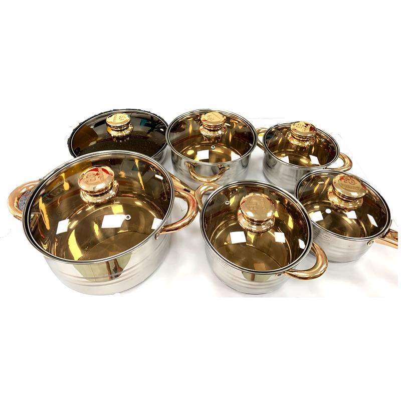 Bộ nồi Đức Engelberg 6 món Nấu Được Trên Bếp Từ , Bếp Ga , Bếp Hồng Ngoại