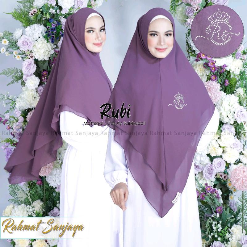 KHIMAR CERUTY BABY DOLL/KHIMAR 2LAYER/KERUDUNG JUMBO MURAH Panjang Muslim Syari 1