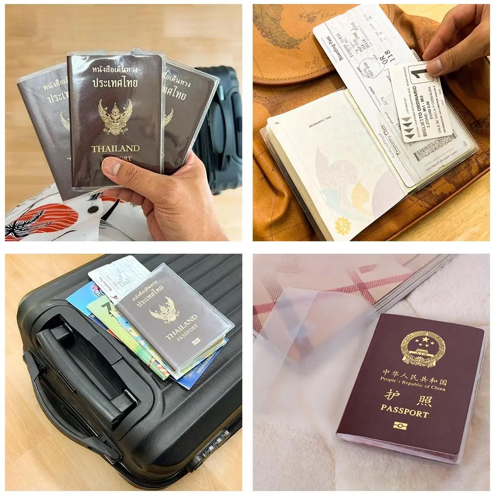 PVC Passport Cover Frosted With Card Slot ID Card Protection Cover With Multiple Card Slots