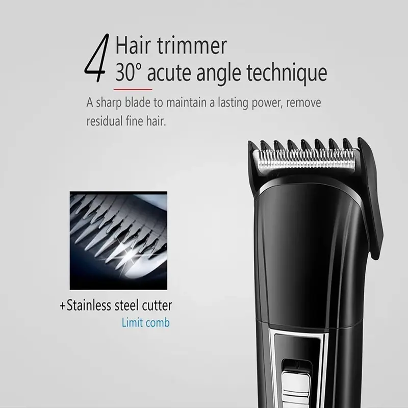 [BISA COD] Kemei KM 6558 Hair Clipper 3in1 Alat Cukur Rambut Jenggot Dan Bulu Hidung 2
