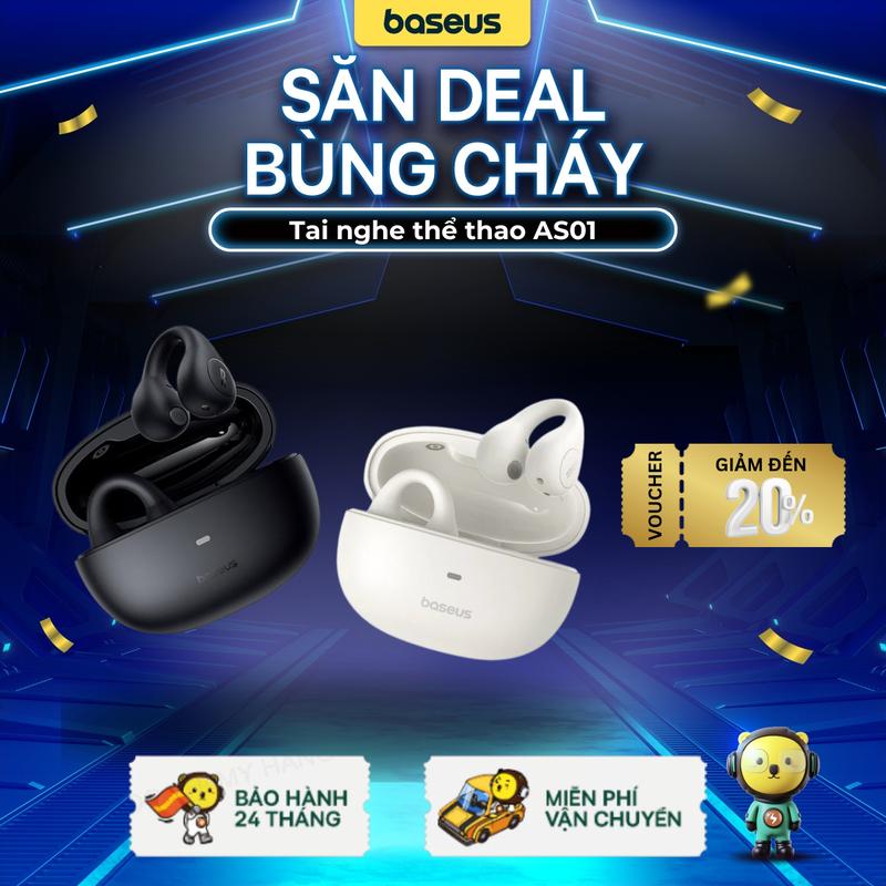 Tai nghe nhét tai Baseus không dây AS01 - Bluetooth, nghe nhạc, earbuds - Earphone Wireless True Wireless