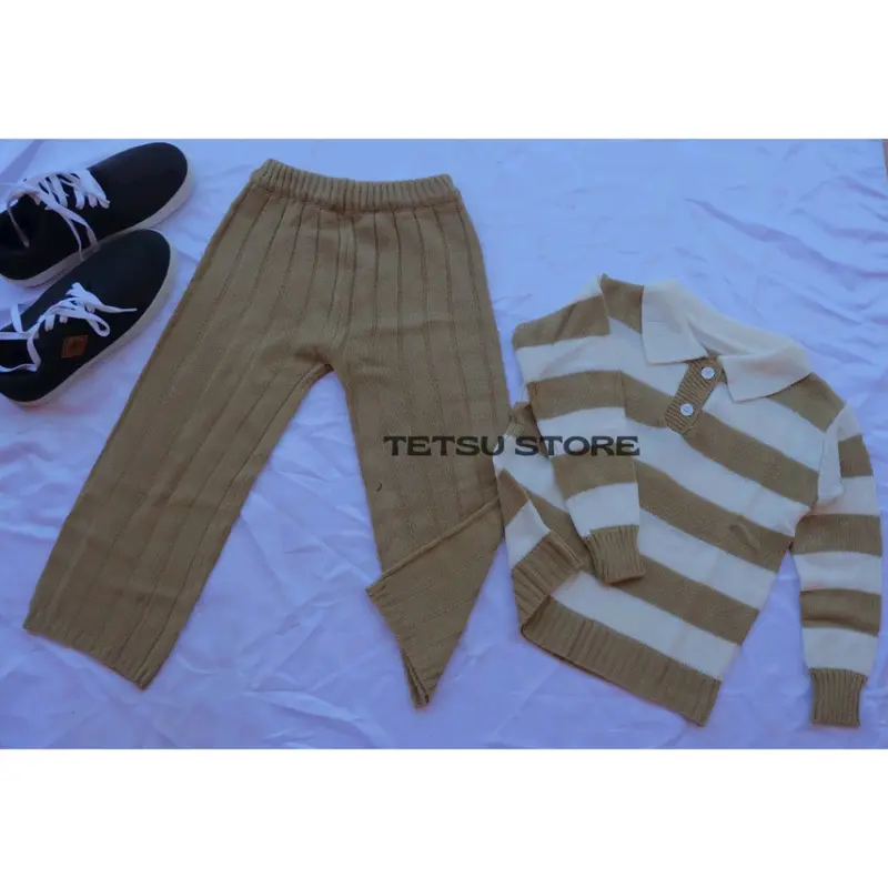 SETELAN SWEATER RAJUT BLASTER DAN CELANA KULOT RAJUT ANAK Lengan panjang / PAKAIAN SETELAN ANAK 3 - 10 TAHUN 1