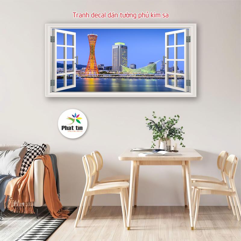 Tranh cửa sổ hoa hiện đại cây vàng tài lộc tranh dán tường phủ kim sa nhiều chủ dề trang trí phòng khách decor ngày tết hiện đại phòng ngủ tiệm spa góc live streams phòng trọ trang trí tường. Treo Tường Decor Tường Decal