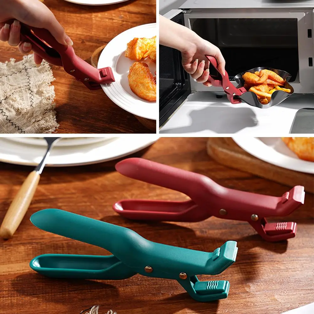 Silicone Handle Anti Scalding Clip Non-slip Bowl Holder Pot Plate Bowl Hot Pan Clips Gripper N1U9