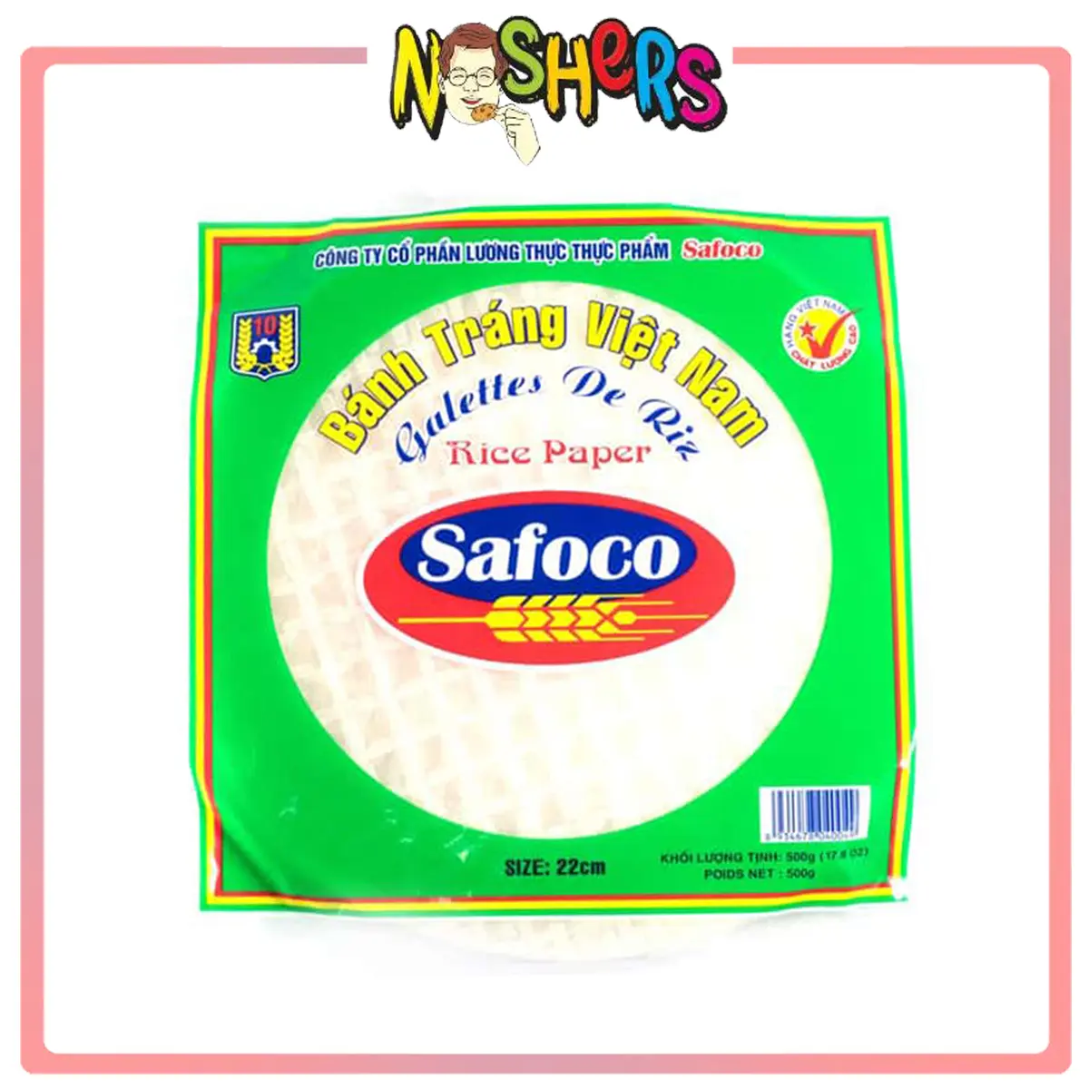 Noshers Safoco Rice Paper Spring Roll Wrapper Premium Quality Vietnamese Rice Paper 16cm / 22cm Disposable
