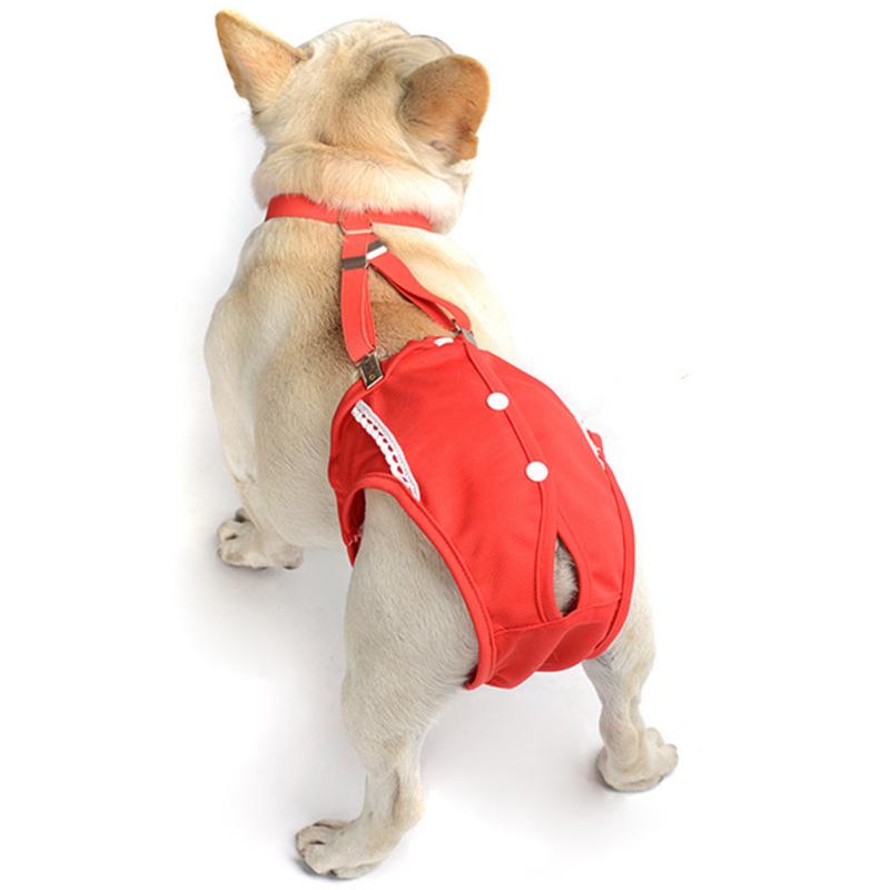 Wiutare- Button Design Dog Menstrual Pants Soft Comfortable Dog Menstrual Pants with Tail Hole Pet Supplies for Female Dogs Button Closure Buyers' 5