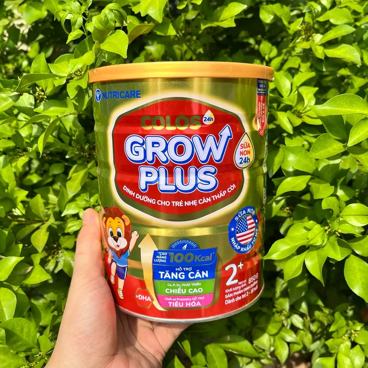 Sữa Grow Plus Nutricare 2+ lon 850g Date tháng 01/2026 - Dinh dưỡng cho trẻ nhẹ cân thấp còi - Kèm quà