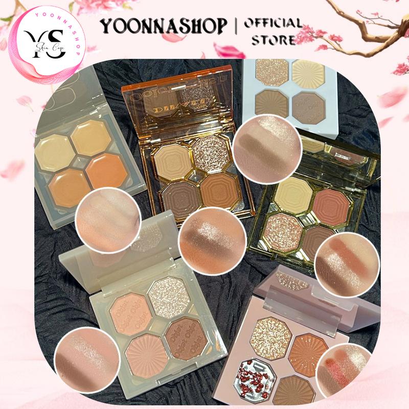  Bảng phấn mắt 4 ô DIKALU nhiều màu nhũ lì Hot thời thượng siêu mịn lâu trôi DKL-904 Trang Điểm Cosmetic 