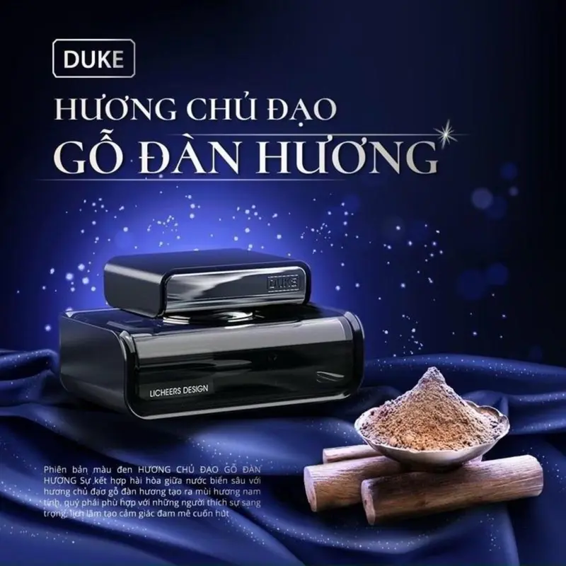 Nước hoa ô tô DUKE, tinh dầu xe hơi cao cấp đặt taplo ô tô khử mùi chống say xe chiết xuất tự nhiên 6