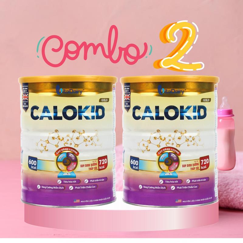 [Vitadairy] Sữa bột Calokid lon 900g - Sữa cao năng lượng giúp bé bắt kịp đà tăng trưởng