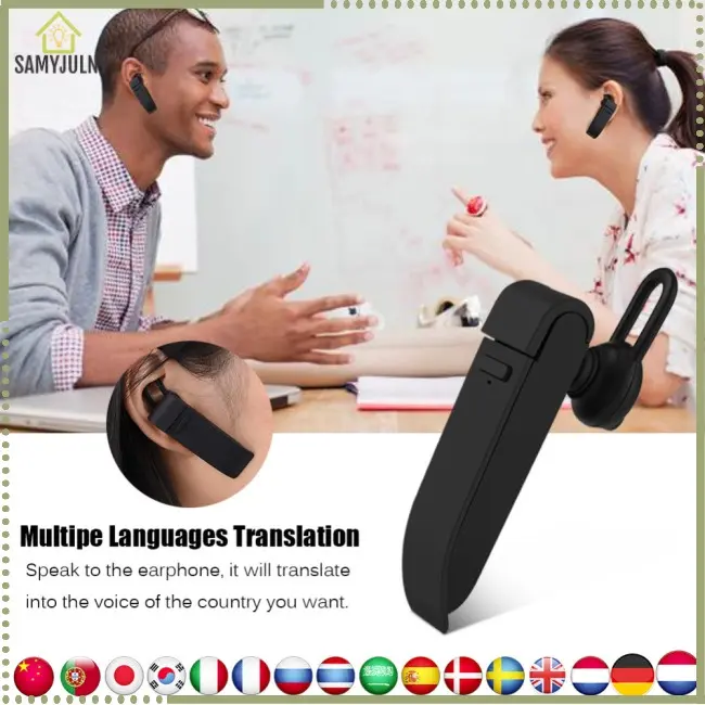 SAM - Trình dịch tức thì đa ngôn ngữ, Trình dịch giọng nói, tai nghe không dây Bluetooth , tai nghe, Traductor Simultaneo