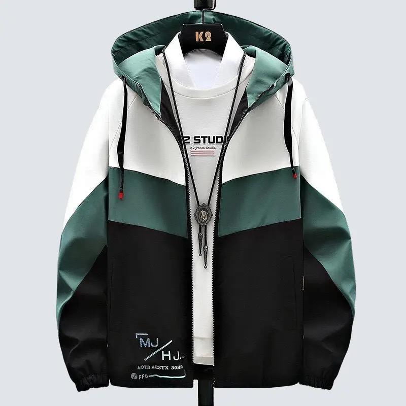 Áo khoác gió nam nữ 2 lớp phối ba màu chất liệu dù chuẩn phom. Menswear Jean Jacket thông thường có thể giặt máy khoác & choàng khóa khỏe mạnh áo ad 4mua aogio bomber