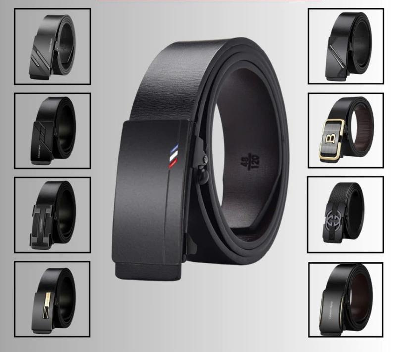 Thắt lưng nam da cao cấp khóa kim loại tự động không gỉ - Cam kết bảo hành 12 tháng TL55