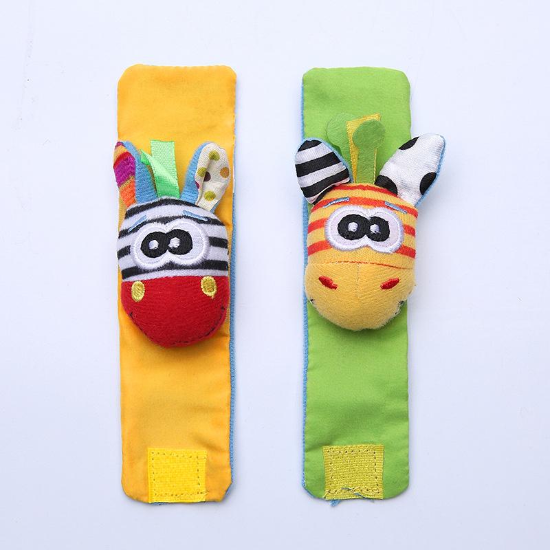 Product Introduction of 0~24 Months Baby Rattles Soft Plush Toys Foot Wrist Rattle Set Cartoon Newborn Development Educational Toys For Children 16