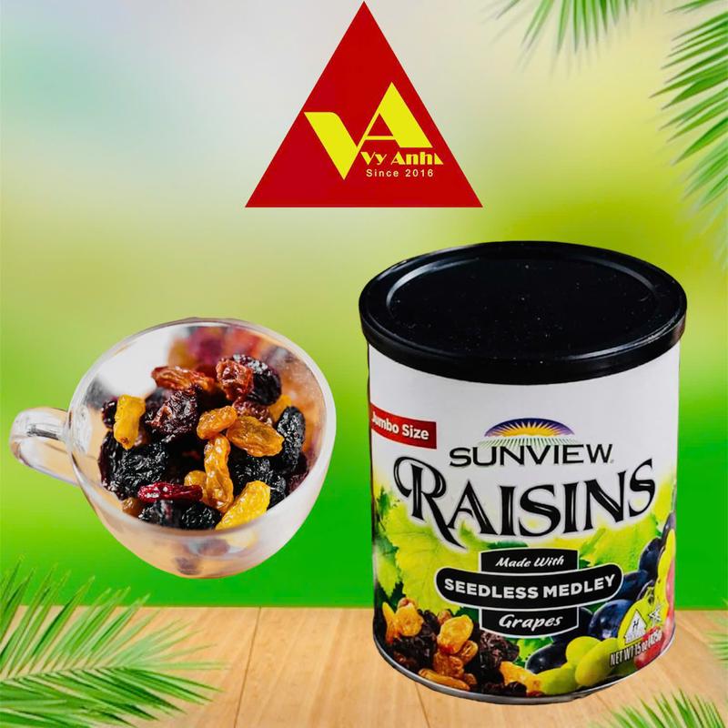 NHO KHÔ RAISIN LON 425GR THƠM NGON Food CỰC CUỐN Ăn Vặt Snack Chua