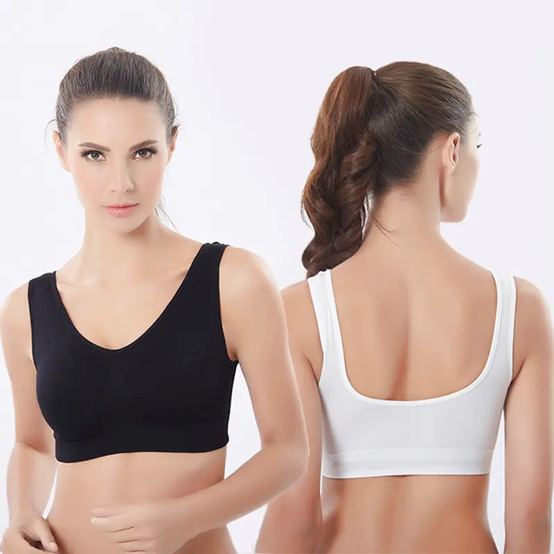 One-Piece Seamless Plus Size Cotton Bralette: Yoga Sports Bra Wholesale without Steel Ring
