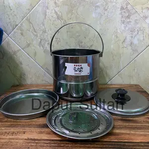 Alat Masak Camping Dandang Gunung Rantang Gunung Alat Masak Travel Tampat Makan Nesting Dengan Kukusan Serta Tempat Lauk Wadah Es Penggorengan Cooking