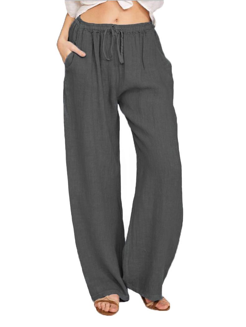 Product Introduction of Rib Flares, Crotchless Pantfashion Women's Clothingfashion Women's Women's New plus Size Loose Cotton Linen Women's Casual Pants Comfort Fabric Womenswear Bottoms Customized Evening Gorgeous Overall 22