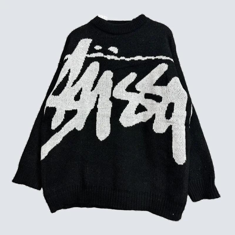 Áo Len Cổ Tròn Hình Chữ Trước Chữ Sau Áo Phom  Cho Nam Và Nữ, Chất Liệu Len Dệt Kim, Free Size, A15 Menswear Shirt