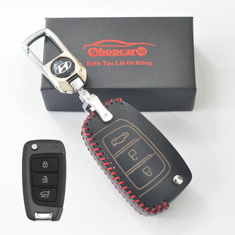  Bao da chìa khoá xe Hyundai Accent 2018-2023. chìa gập bản thiếu nhiều màu sắc 