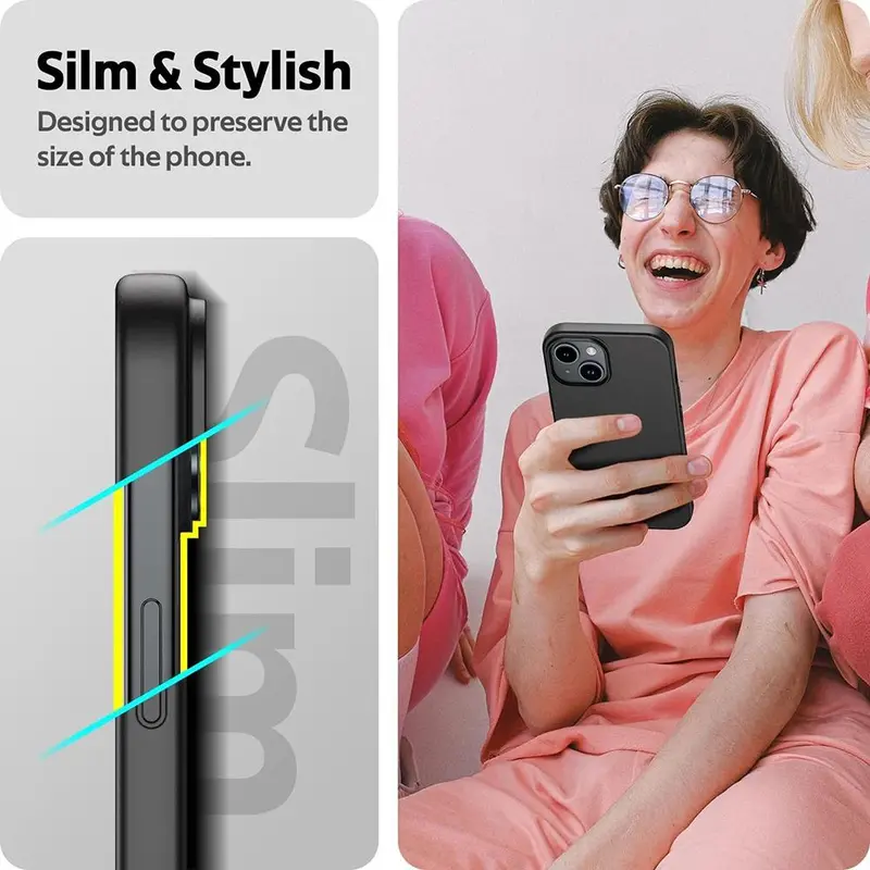 Ốp Mềm Silicon Lì Thiết Kế Sang Trọng, Tương Thích Với iPhone 15, 14 Plus, 13, 12 Mini, 11 Pro, XS Max, X, XR, SE 2, 3, 7, 8 Plus, Siêu Mỏng, Màu Đen Trơn, Vỏ Bảo Vệ 1