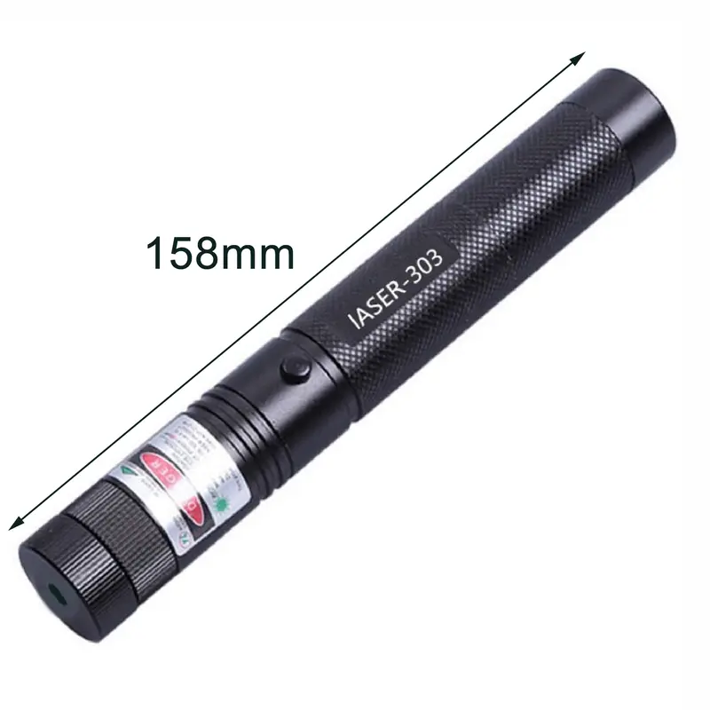 Đèn pin hợp kim nhôm 303, Xanh Lá laser, con trỏ ánh sáng, đèn pin văn phòng, máy chiếu giảng dạy ngoài trời 3