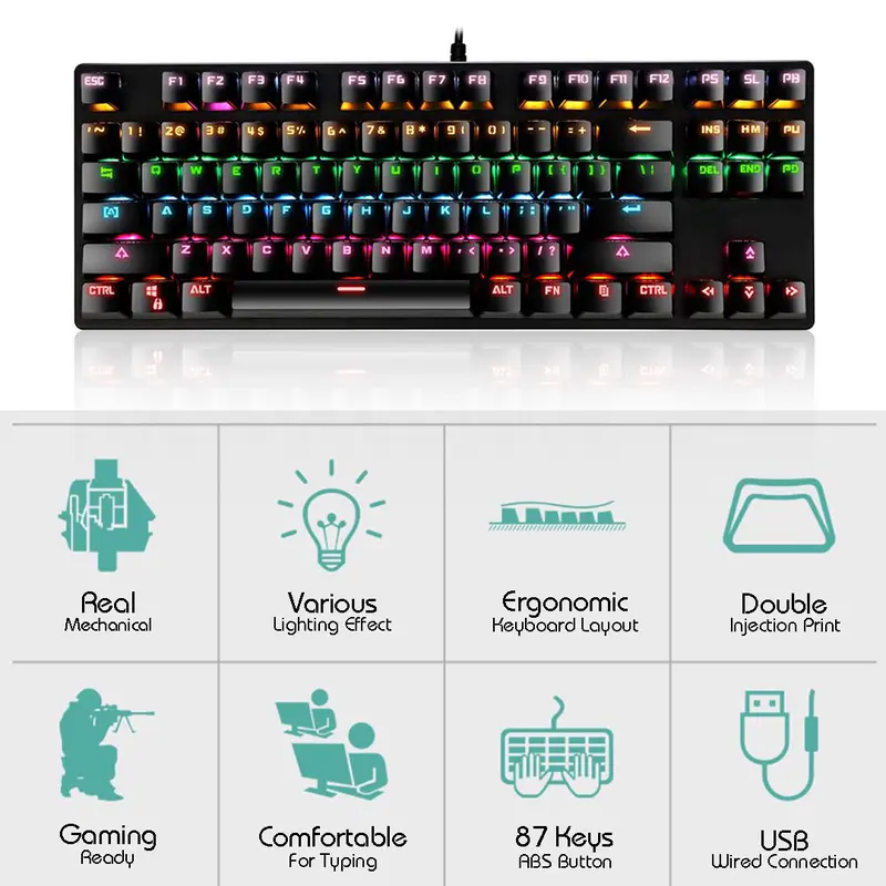 Keyboard Gaming Mechanical RGB DIJAMIN TERMURAH keyboard  creamy 1