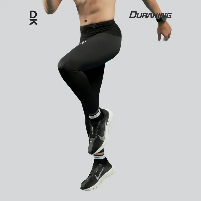 Duraking Celana Legging Compression Pajang Nilon Olahraga Pria - Running Active Legging Compression Pants outfit Sport Indoor Outdoor 3