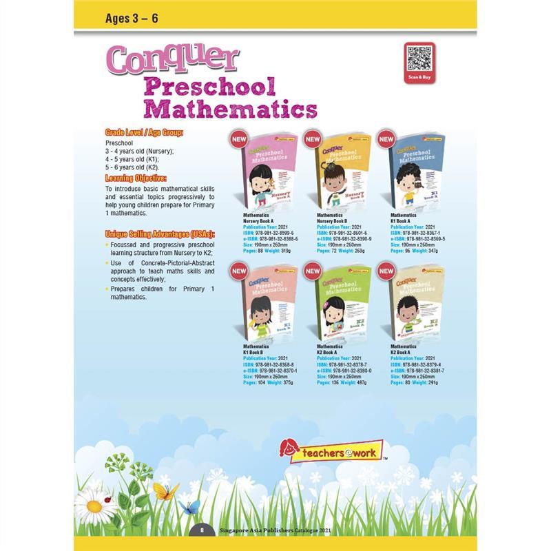 100% Quality Conquer Preschool English, Mathematics, Chinese Series | Pre-School School Assessment Books - SAP 3