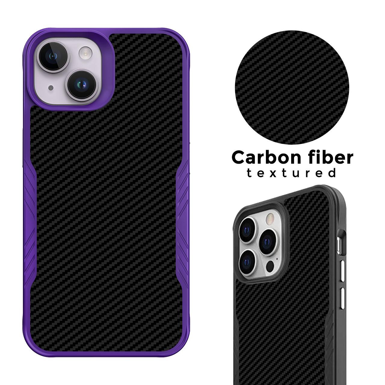 Case iPhone 14 Pro Max Plus octagoods Carbon Solid Hybrid Cover Casing