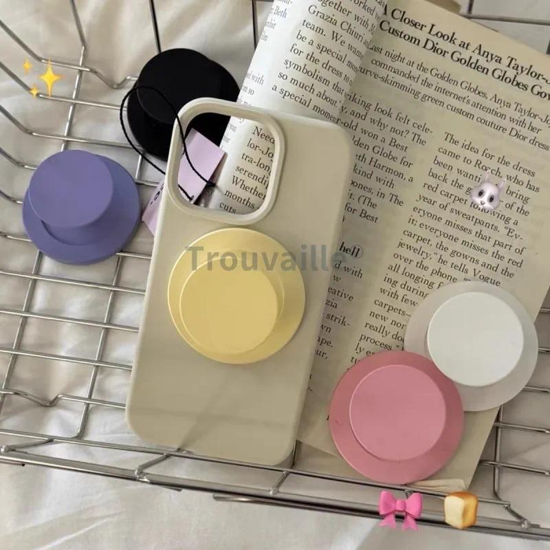Product Introduction of Trouvaille Solid Candy Color Magsafe Phone Grip Tok Griptoks Cellphone Bracket Mobile Stand Holder Cute for Girls Finger Ring 8