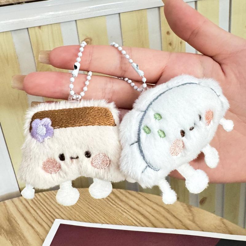 Dây Chuyền Chìa Khóa Bánh Bao Nhân Tạo Nhồi Bông Thiết Kế Hoạt Hình, Búp Bê Sushi Búi Tóc Mềm Mại Sáng Tạo, Đồ Trang Trí Mặt Dây Chuyền, Thích Hợp Cho Ba Lô Học Sinh, Quà Tặng Bạn Bè 8