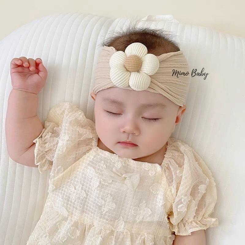 Set băng đô Turban đính hoa kèm tất chống trơn trượt ChicBaby phong cách Hàn Quốc cho bé yêu (mới_