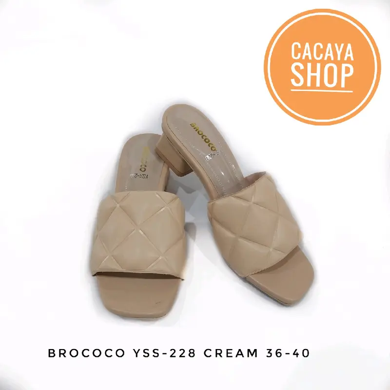 SANDAL HEELS CACAYA BROCOCO YSS 228 BLACK GRAY CREAM 4