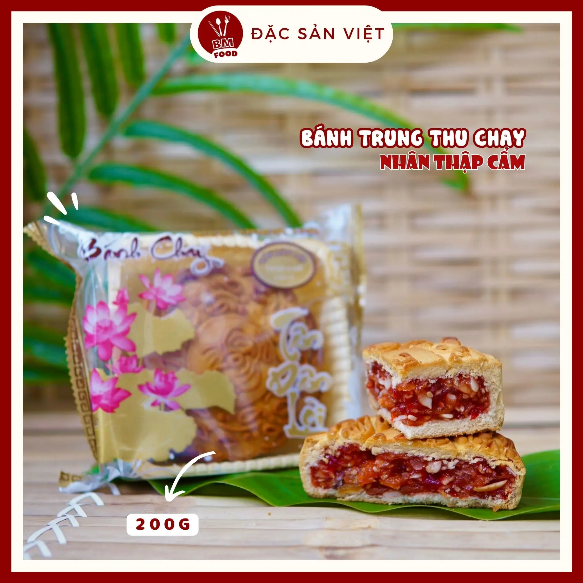 Bánh Trung Thu Chay Nhân Thập Cẩm 200gr - Tân Dân Lợi Food Cake