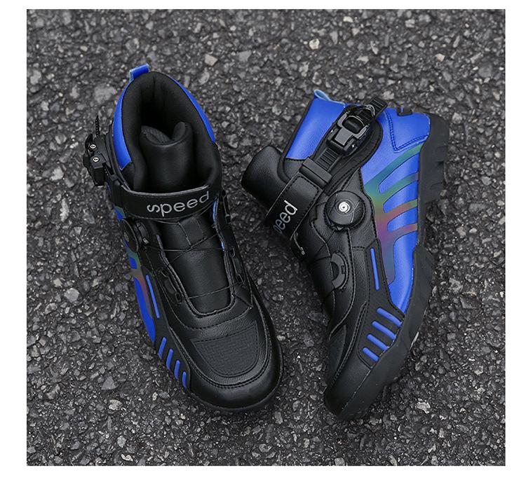 Product Introduction of Cross-Country Four Seasons Factory Riding Boots Motorcycle Shoes Motorcycle Cross-Border Outdoor Traveling by Motorcycle Direct Supply Racing Boots Equipment Footwear Boy Walking Shoes Closed Comfort 17