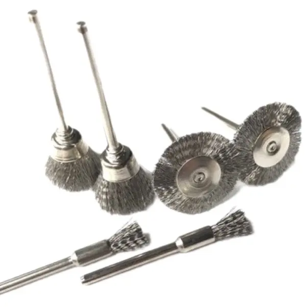 bộ 6 chổi thép màu đồng 5,16,25mm cán 3mm. 5
