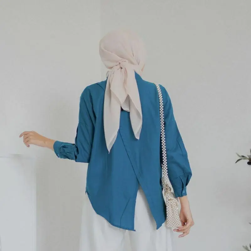 Kemeja Linen Wanita Nelka Shirt 0
