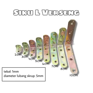 2 PCS Siku L Lemari Rak Verseng Kuningan 2x2 3x3 4x4 6x6 7x7 8x8 10x10