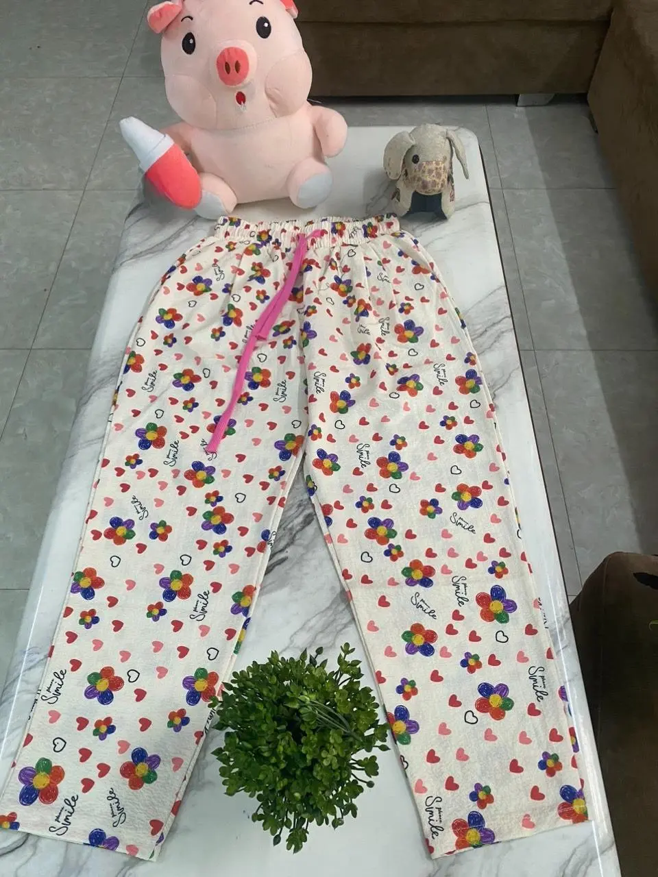 Quần Baggy Nữ Chất Đũi Xốp Mềm Mát Dây Rút Hồng từ 40-65kg #11 Women