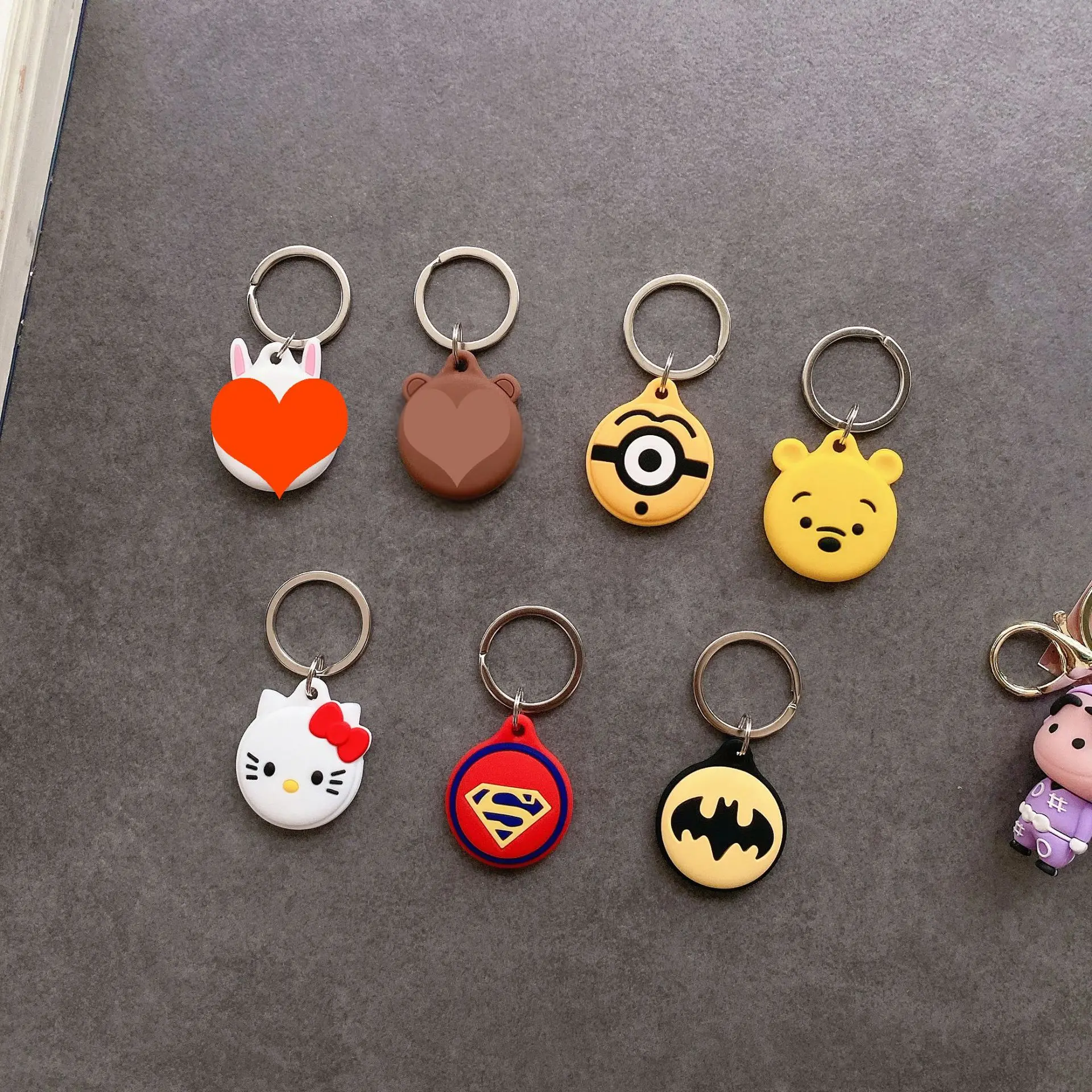 Vỏ Bảo Vệ Airtag, Thiết Kế Batman Hoạt Hình Dễ Thương, Vỏ Silicon, Tương Thích Với Thiết Bị Theo Dõi Định Vị Apple, Thiết Bị Chống Thất Lạc
