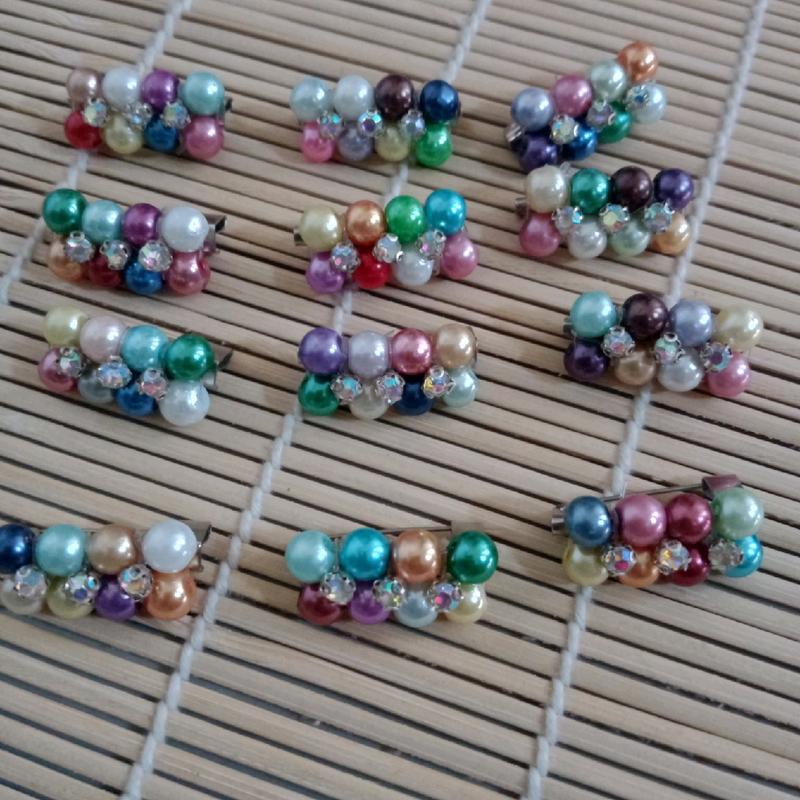 Bros dagu Bros bahu rainbow mutiara Bros Clips 0