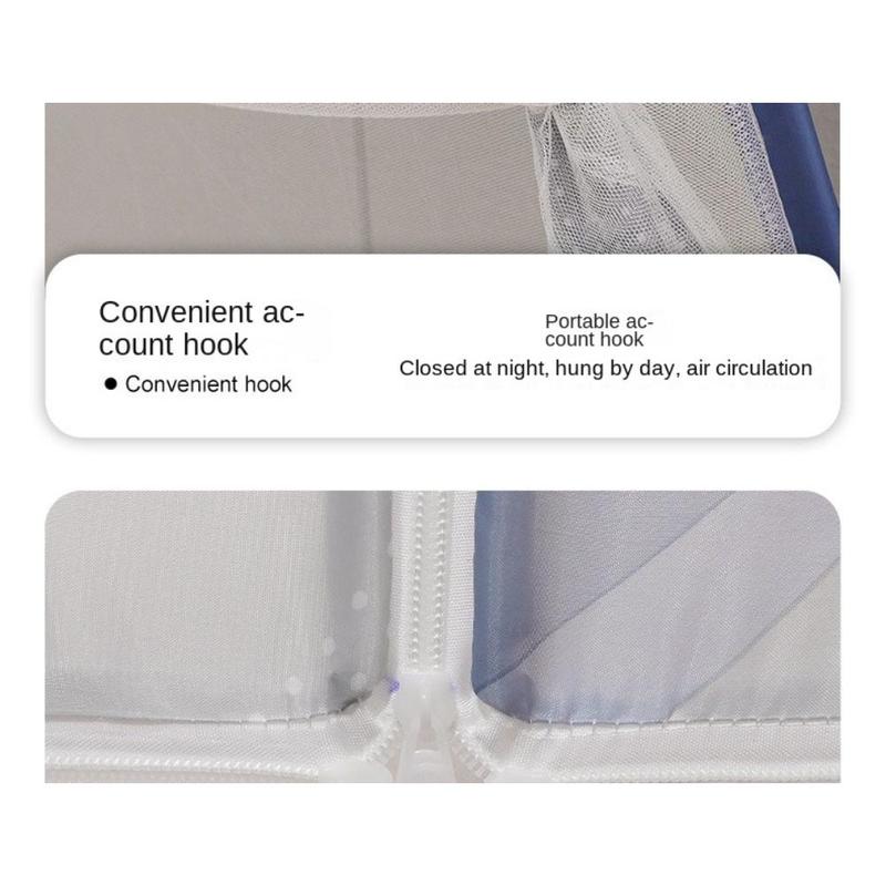 Product Introduction of Universal No installation Yurt Mosquito Net Pop-up Dual Door Folding Mosquito Net Fully Enclosed Anti-mosquito Bed Cover for Summer 30