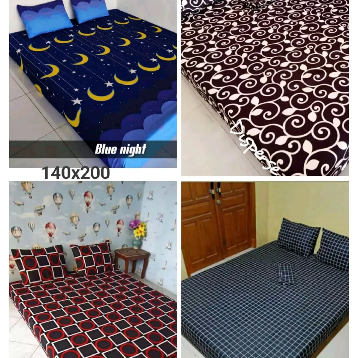 Sarung Kasur resleting ukuran 140x200 Bantal