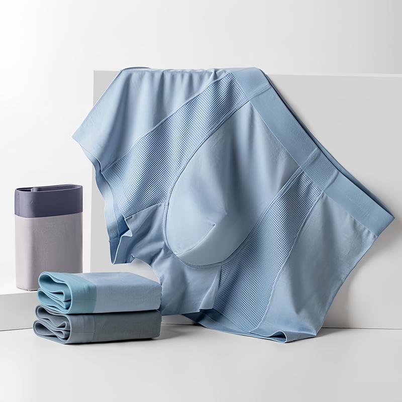 Combo 4 Quần Sịp Boxer Pro Mesh Nanjiren Vải Su Đúc Lụa Băng Cao Cấp Không Đường May (Che tên sản phẩm) Quần Boxer Nam Menswear Quần Lót Unisex